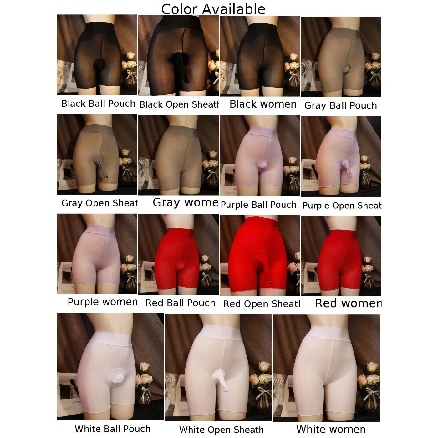 Men Underwear Sheer Shiny Ultra-thin Boxer Short Pantyhose Sissy Penis Pouch High Waist Nylon Plus Size Open Peni Sheath Tights men underwear,sexy panties