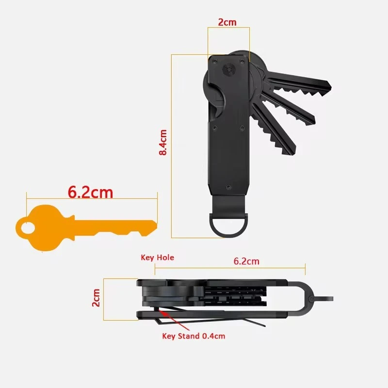 Sleek Metal Key Organizer and Compact Holder