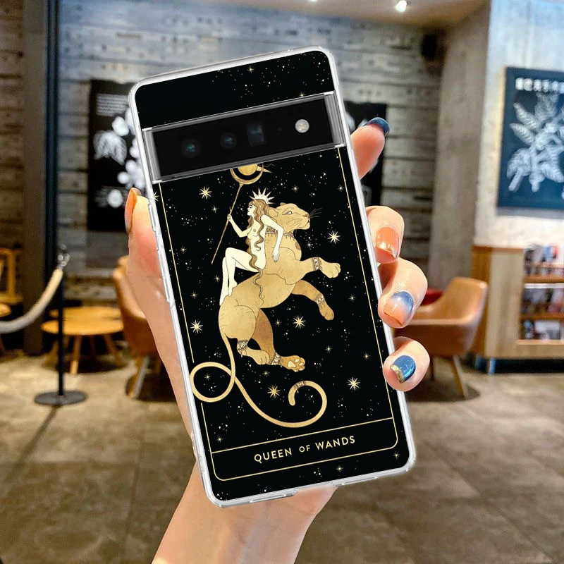 Witches Moon Tarot Mystery Totem Handyhülle für Google Pixel 8 7 6 5 4 4XL Silikon 7A 6A 5A 4A 3A 3AXL Pro 5G Transparente Hülle – Detail 6