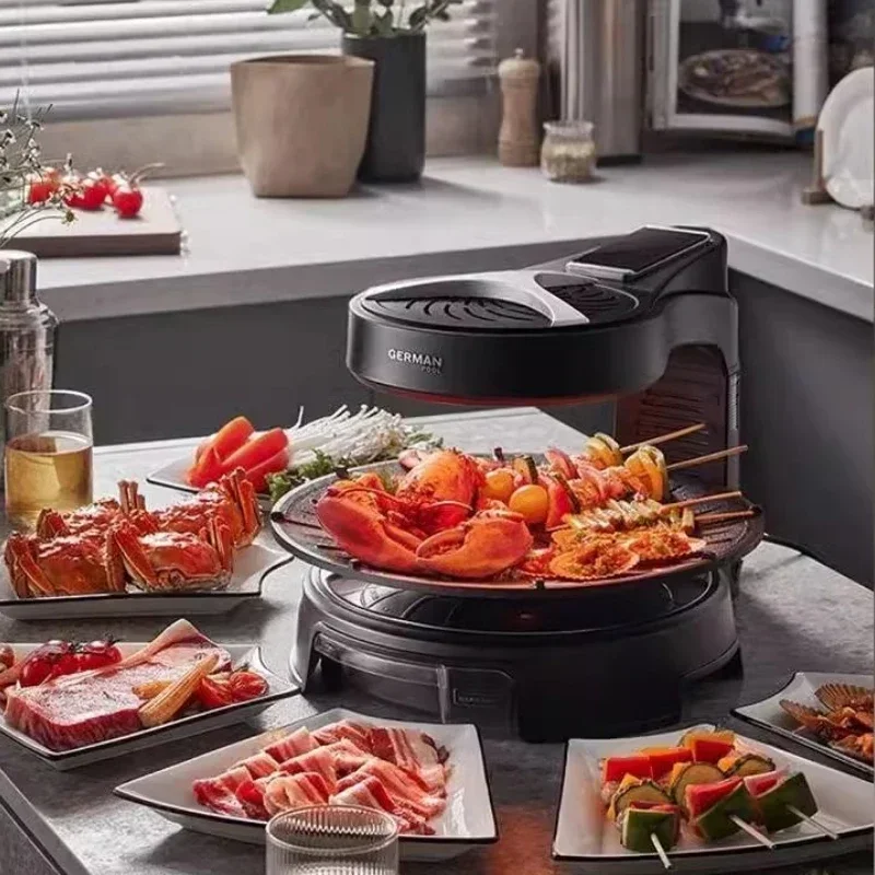 Electric Barbecue Pan Pits Household Frying Oven Electric Roasting Pan Korean Grill Machine Skillets Cooking Pot. 50HZ 5