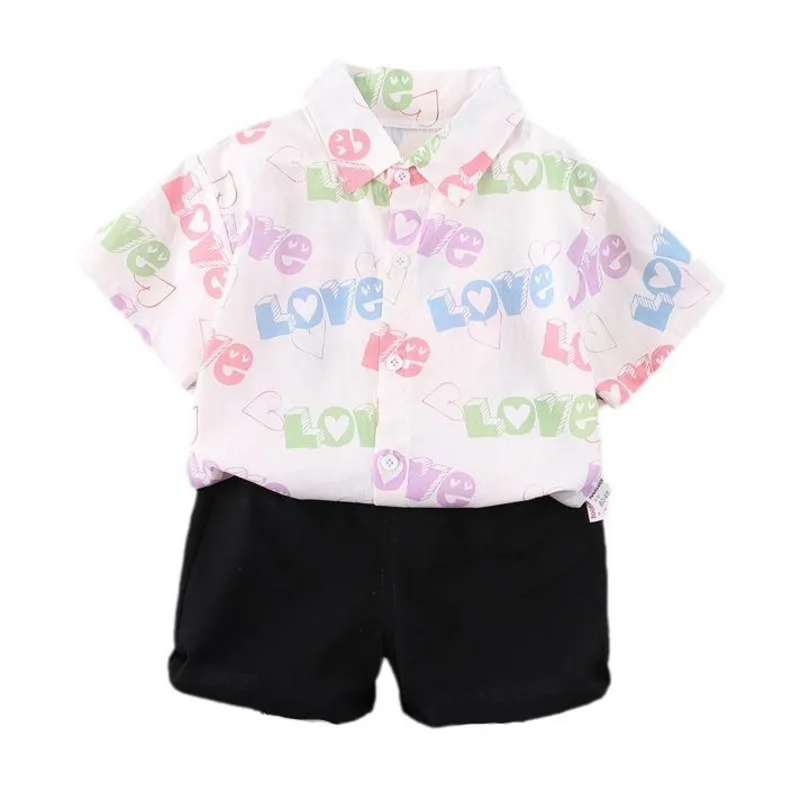 

New Summer Baby Clothes Suit Toddler Boys Clothing Children Letter Shirt Shorts 2Pcs/Sets Infant Casual Costume Kids Sportswear