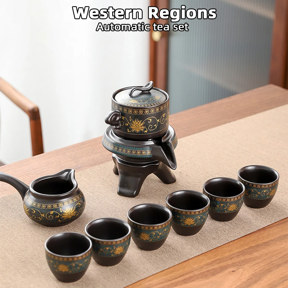 Chinese Tea Set Ceramic Kungfu Tea Set With Pattern Tea Pot And Cup Kit Multifunctional Travel Teapot Gift For Friends Family