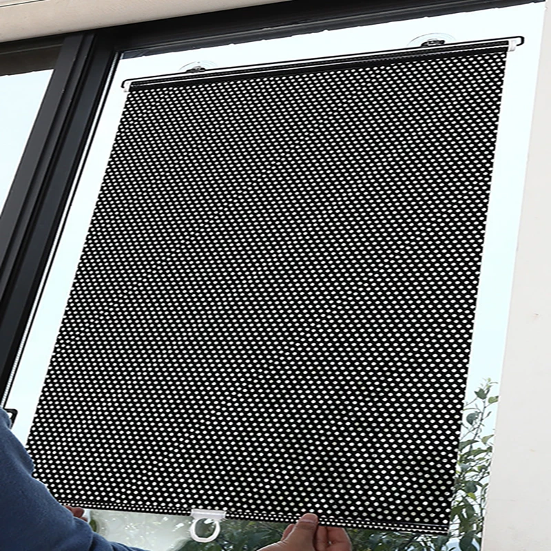 Sunshade Roller blinds Curtains Blackout Curtain Suction Cup Punch-free Retractable Window Kitchen Roller Curtains for Bedroom 3