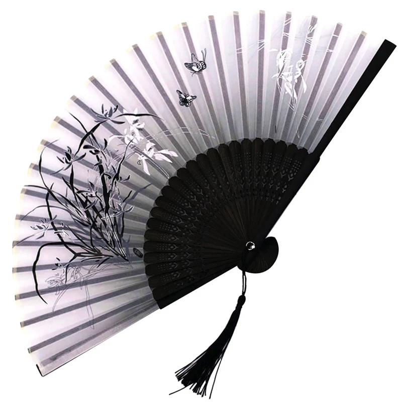 Folding Fan Vintage Retro Chinese Japanese Bamboo Hand Dance Home Decoration Ornaments Craft Gift