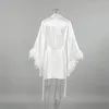 104272-fd9f4f.jpg Robe de mariée élégante en plumes pour femme, kimono, peignoir, robe de chambre sexy en rayonne, nouvelle collection d'été, vêtements de nuit, lingerie