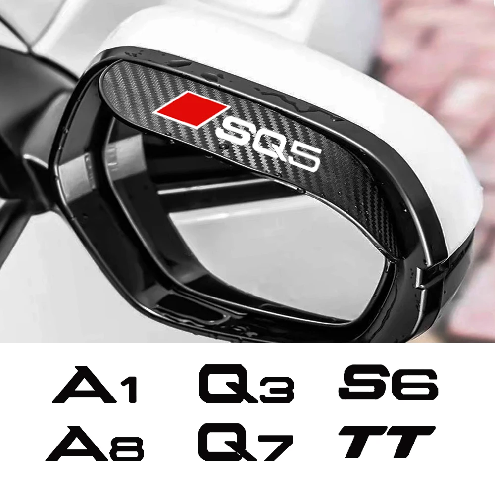 Rearview Mirror Rain Shield Rearview Mirror Rain Eyebrow Car Rearview Mirror Visor Rearview Mirror Rain Guard Rearview Mirror Visor Car Mirror Film 2Pcs Carbon Fiber Car Rearview Mirror Eyebrow Rain Cover For Audi A1 A2 A3 A4 A5 A6 A7 A8 Q2 Q3 Q4 Q5 Q6 Q7 Q8 S1 S6 SQ2 SQ5 TT