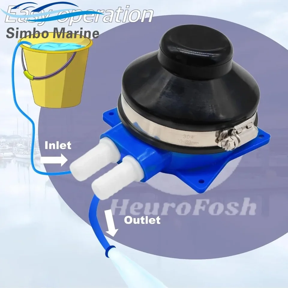 Pompa Acqua Autoadescante Per Barche | Pompa Di Sentina Per Acque Marine | Compatibile Con WC Nautici E Camper - Foto 3