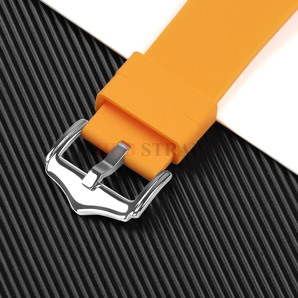 Sport Waterproof Rubber Silicone Wrist Strap with Curved End - Universal Design for Men and Women Accessories