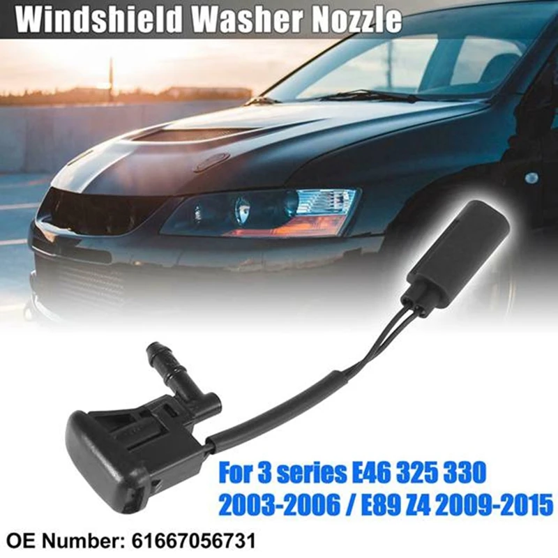 

New Windshield Heated Washer Sprayer Nozzle Jet 61668361039 For BMW 3 Series E46 325 330 2003-2006 E89 Z4 2009-2015