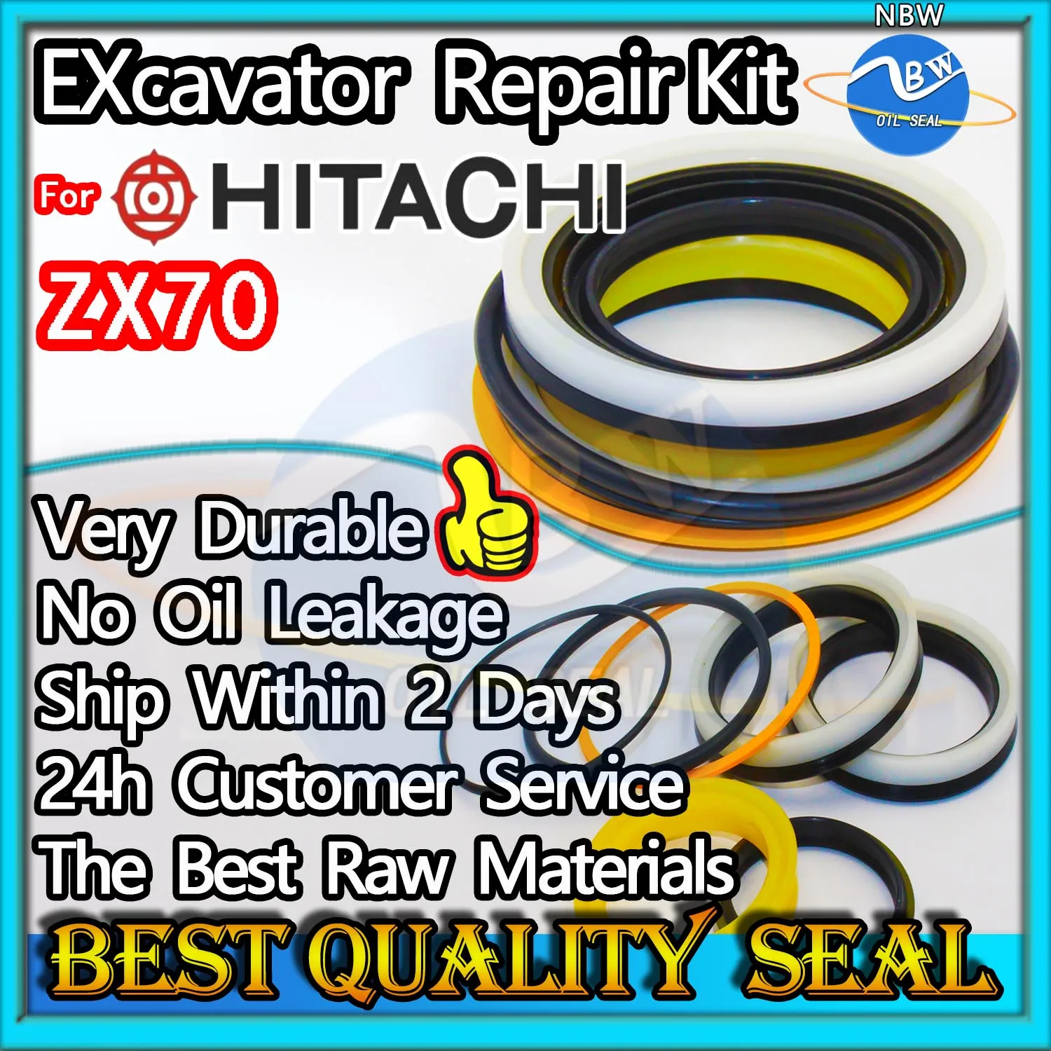 

For Hitachi ZX70 Repair Kit Excavator Oil Seal TRAVEL Joystick Engine O-ring Cylinder BOOM ARM Bucket Hydraulic Pump Digger Gear