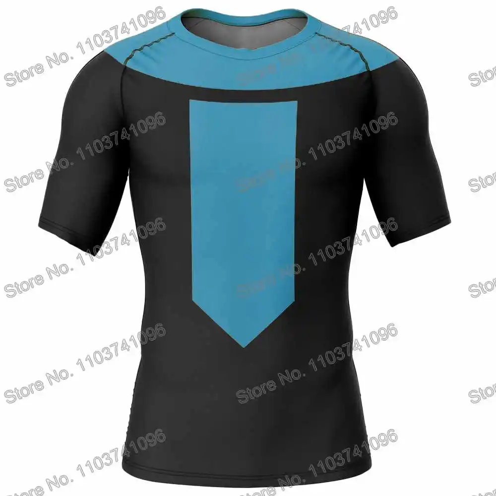 Invincible Surf Clothing BJJ MMA Men Rash Guard Short Sleeve Diving T-Shirt Tight Swimwear Summer Beach Floatsuit Women GYM Tops