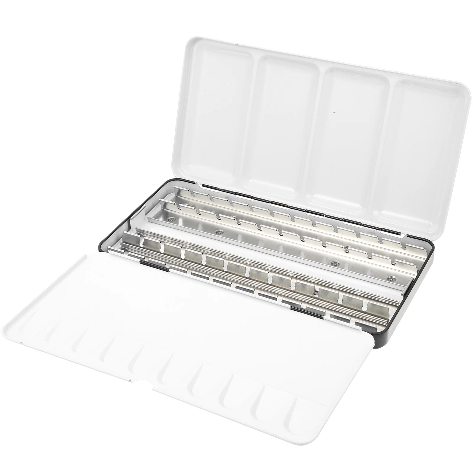 Watercolor Palette Empty Watercolor Palette Tin Paint Case Palette Metal Watercolor Tin Holds 48 Half Pans Black Iron Travel Artist