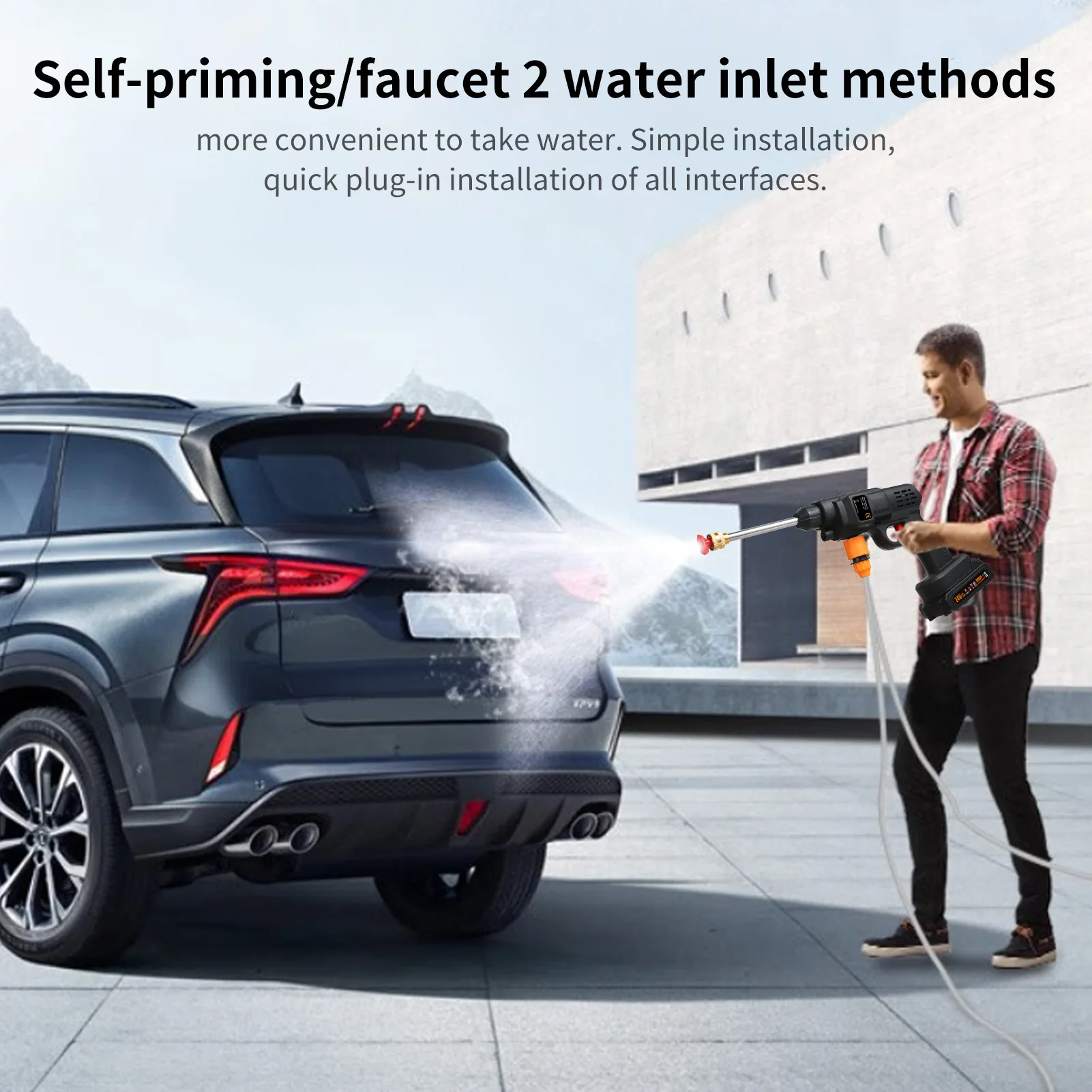 

Car Pressure Washer Cordless Portable Power Washer Mini Pressure Washer Car Wash Nozzle High Pressure