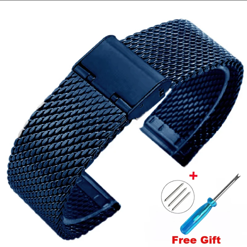 Enhanced Milanese Stainless Steel Quick Release Watch Band - Premium Thickness with Free Installation