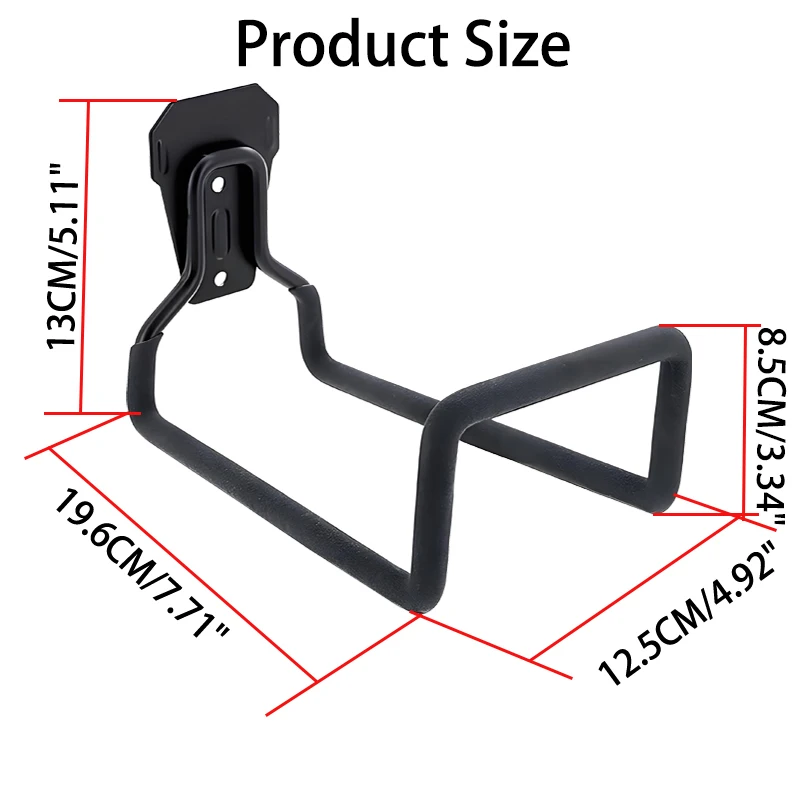 Car Metal Water Pipe Bracket Heavy-Duty Water Hose Hanger Wall Mounted Garden Hose Hook Outdoor Garage Storage Tool
