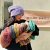 Winter Unisex Wool Hat Loose Big Head Circumference Knitted Hats Women's Korean Warm Oversized Skullies Beanies Christmas Gift 1