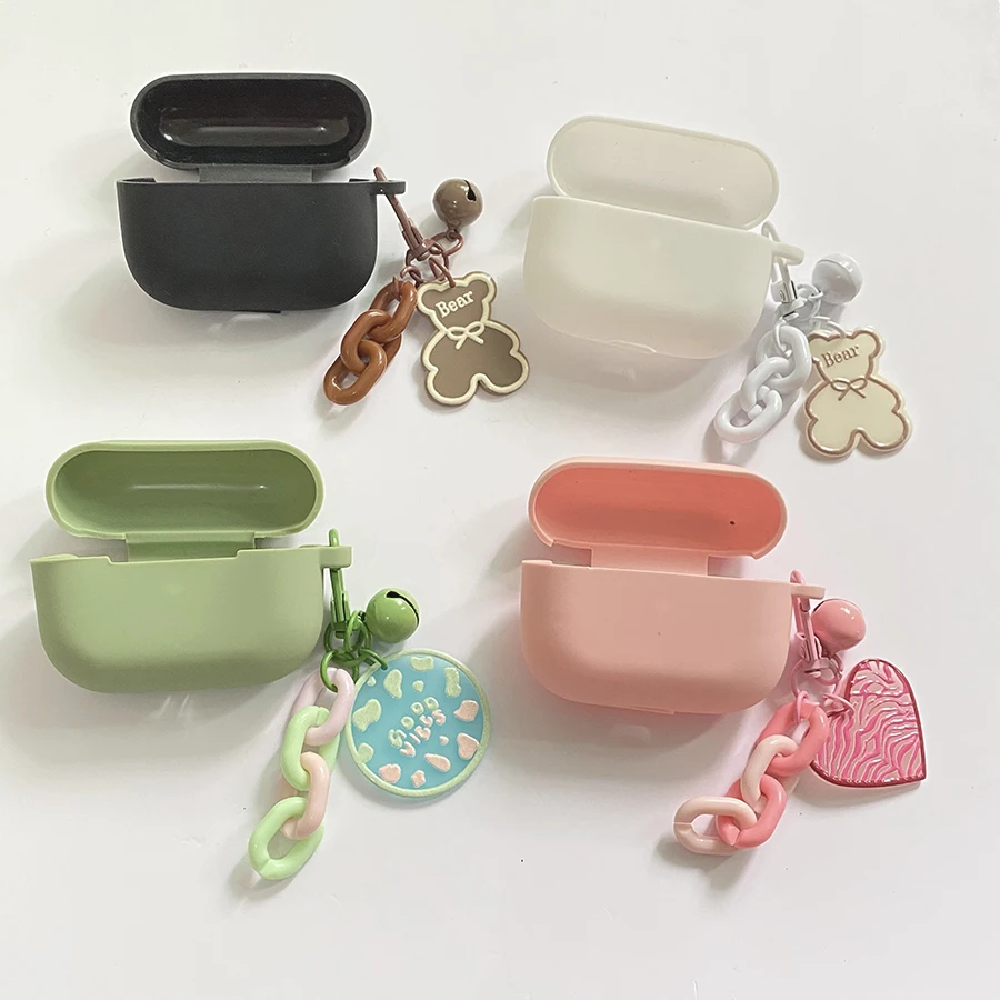 Per Sony Wf-C700N Custodia Cute Bear /Love Heart Flower Portachiavi Auricolare Cover Per Sony C700N Silicone Hearphone Box