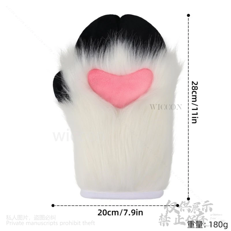 Anime Furry Lamb Paw Nails Gloves Props Animal Cosplay Kig Fursuit Kigurumi Cute Masquerade Party Halloween Carnival Customized