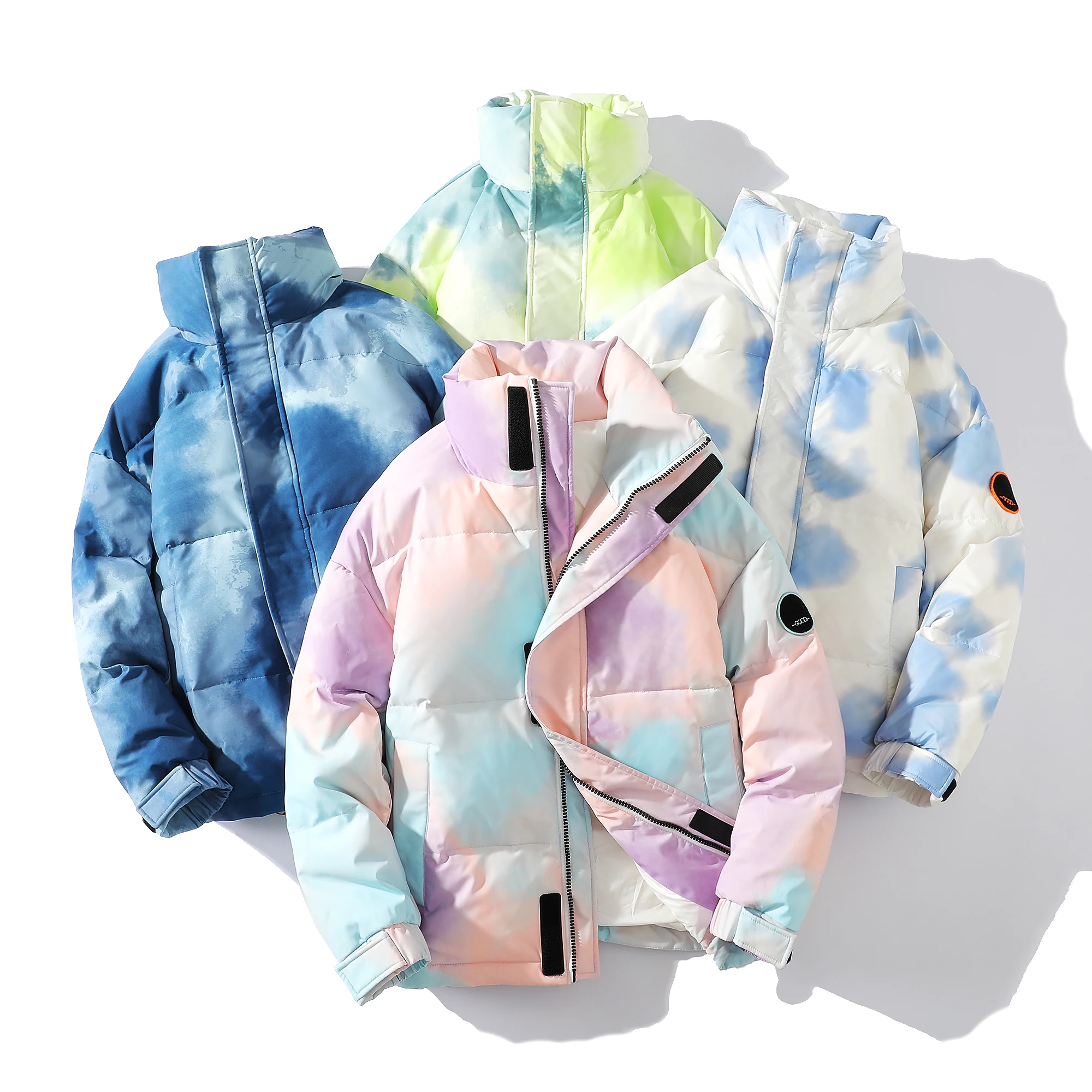 Winter White Duck Down Jacket Fashion 2023 Men's Loose Stand Collar Warm Puffer Coat Hip Hop Streetwear Couple Thick Down Parkas