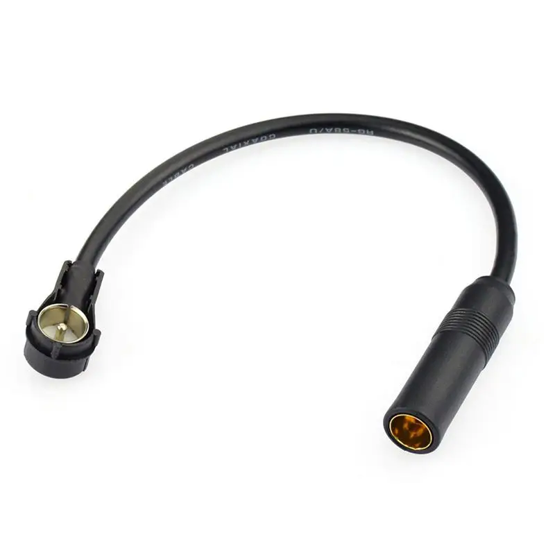 Car AM FM DAB Radio Aerial Antenna Coax 30cm Adapter Lead DIN 41585 to ISO Plug for AUDI SEAT SKODA SMART VW Ford