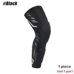 Padded Compression Leg Sleeve - Sports Protective Gear and Shin Support - M (Black)