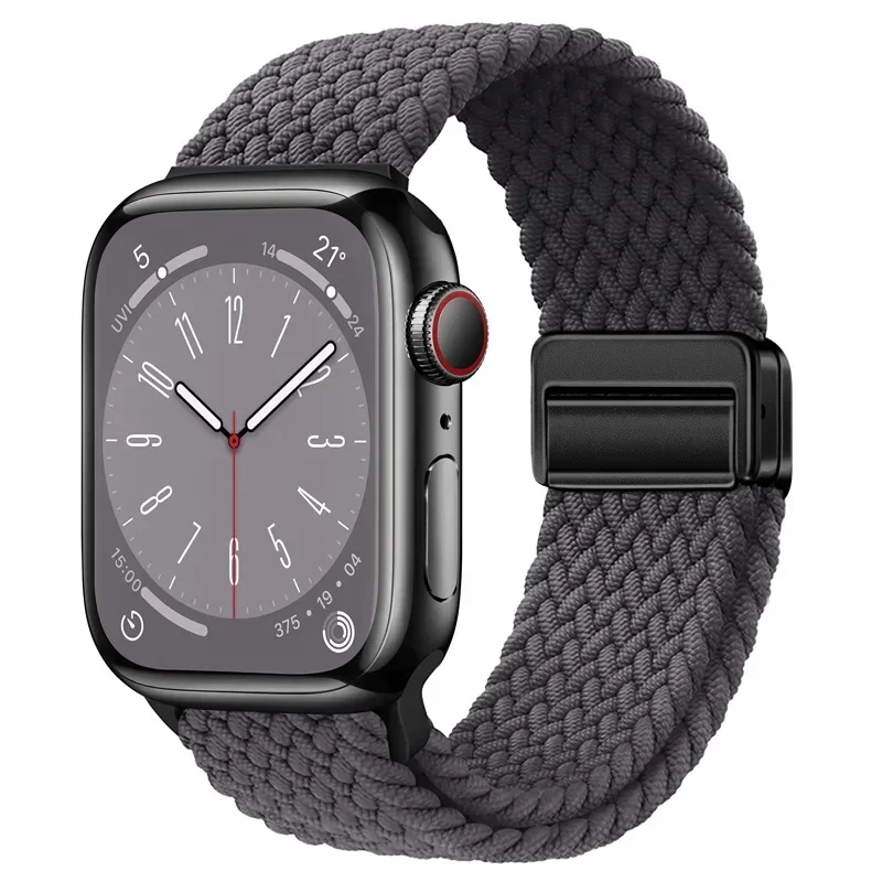 Nylon Braided Loop Strap with Magnetic Buckle