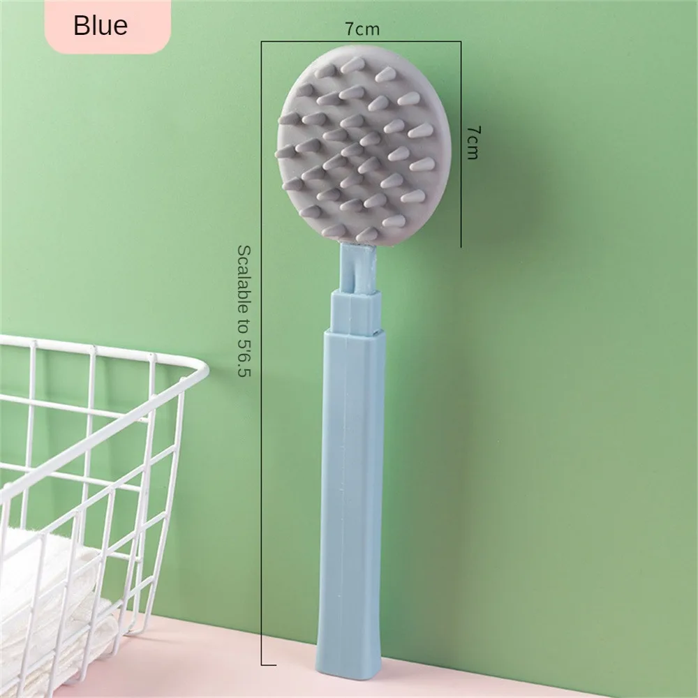 

Exfoliating Bath Brush Brush Back Circulation Of Blood Scrubbing Oval Shower Brush Scalable Silicone Scrub Brush Cleaning Brush