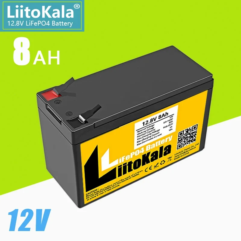 

Аккумуляторная батарея LiitoKala, 12 В, 8 Ач, Lifepo4, 12,8 В