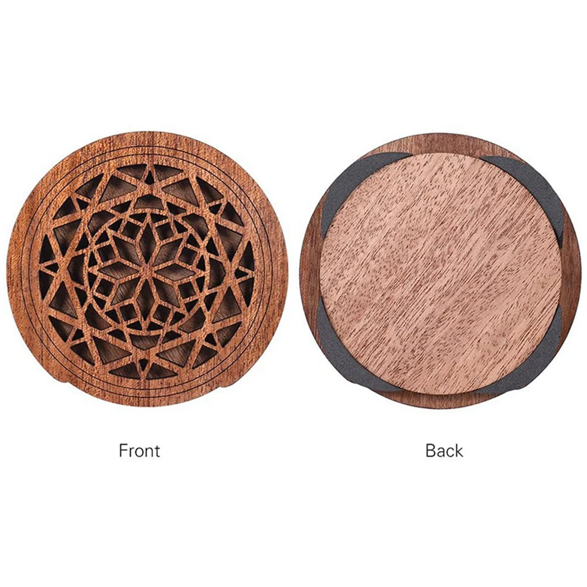 BAAU 3X Guitar Wooden Soundhole Sound Hole Cover Block Feedback er Mahogany Wood for EQ Acoustic Folk Guitars,Style 1