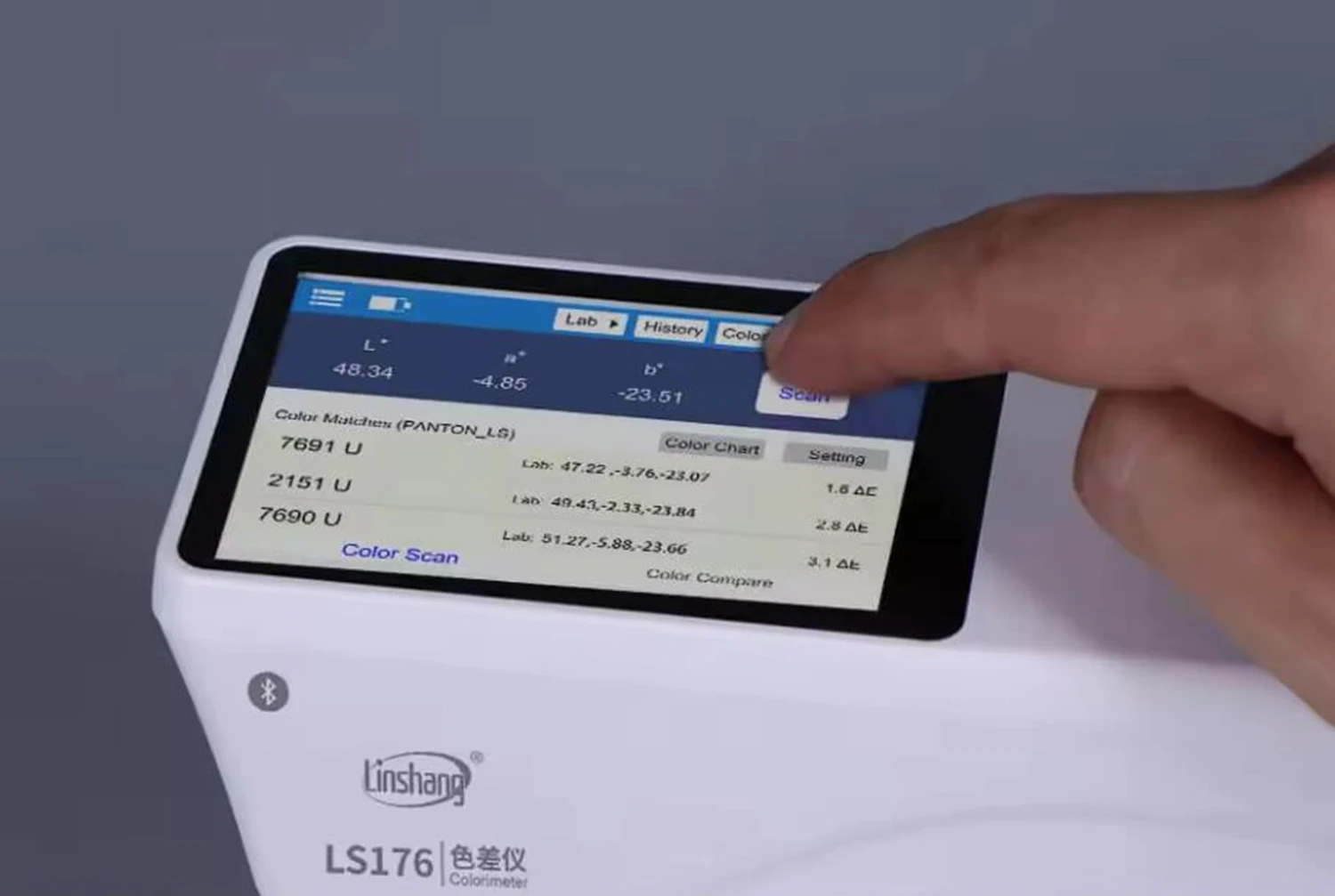 Linshang LS176 Spectrophotometer D/8° High Accuracy Whiteness and Yellowness Spectral Reflectance Curves APP Software. 5