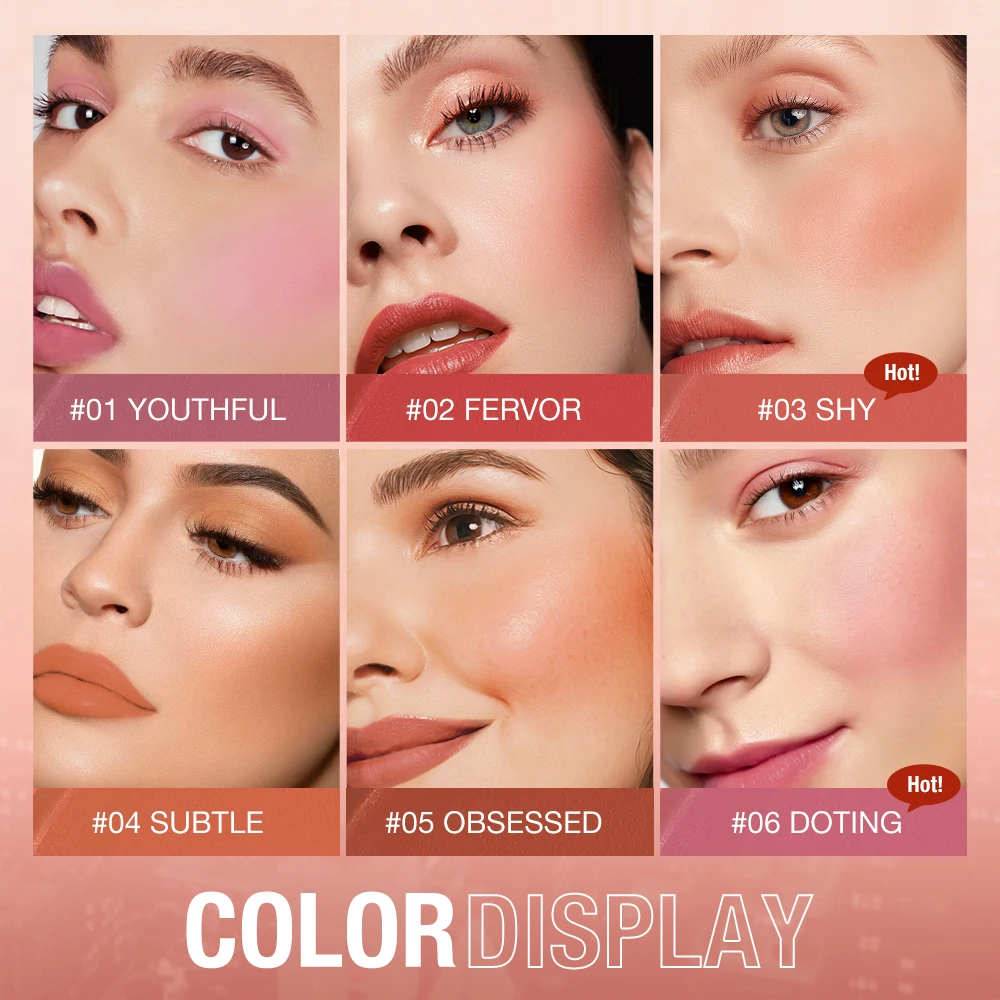 O.TWO.O 2pcs Makeup Set Multi Lipstick Blush Stick Face Primer Makeup Base Oil-Control Waterproof Lightweight for Women