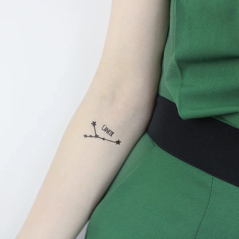 

Divination Constellation Temporary Tattoo Sticker Waterproof Women Men Adults Fake Body Art New Design 10.5X6cm Kids Hand Tatoo