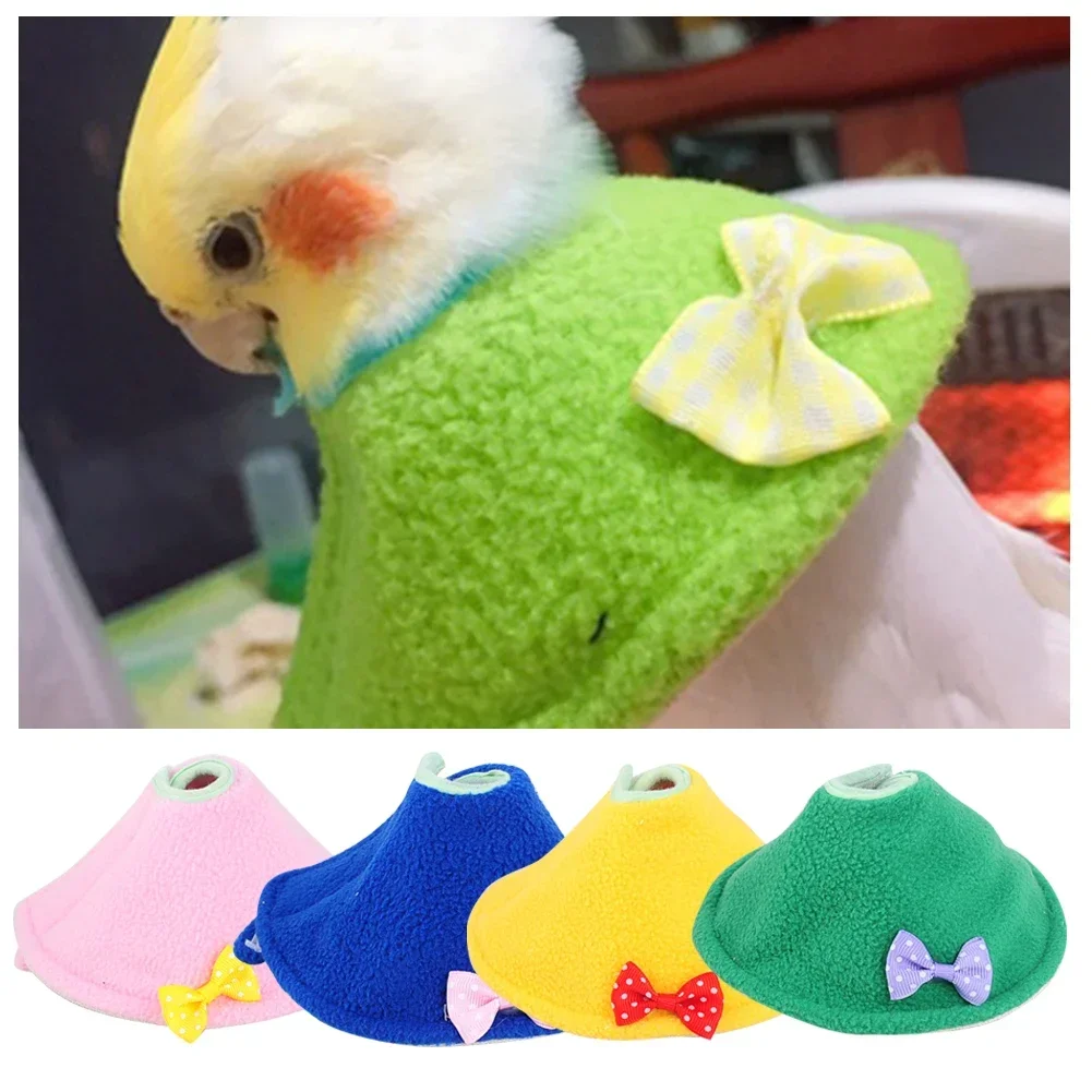 Parrot Collar Recovery Collar Anti-Biting Pecking Injury Elizabeth Protective For Birds Cloak Pets Warm Clothes