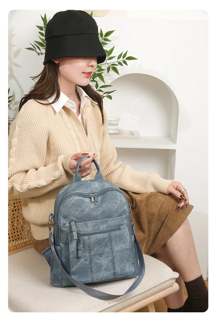 Leichter Stil, ausgezeichneter modischer, genähter Rucksack, Business-Laptoptasche, Reisen, große Kapazität, lässiger Rucksack, Geschenke für Mädchen – Detail 25