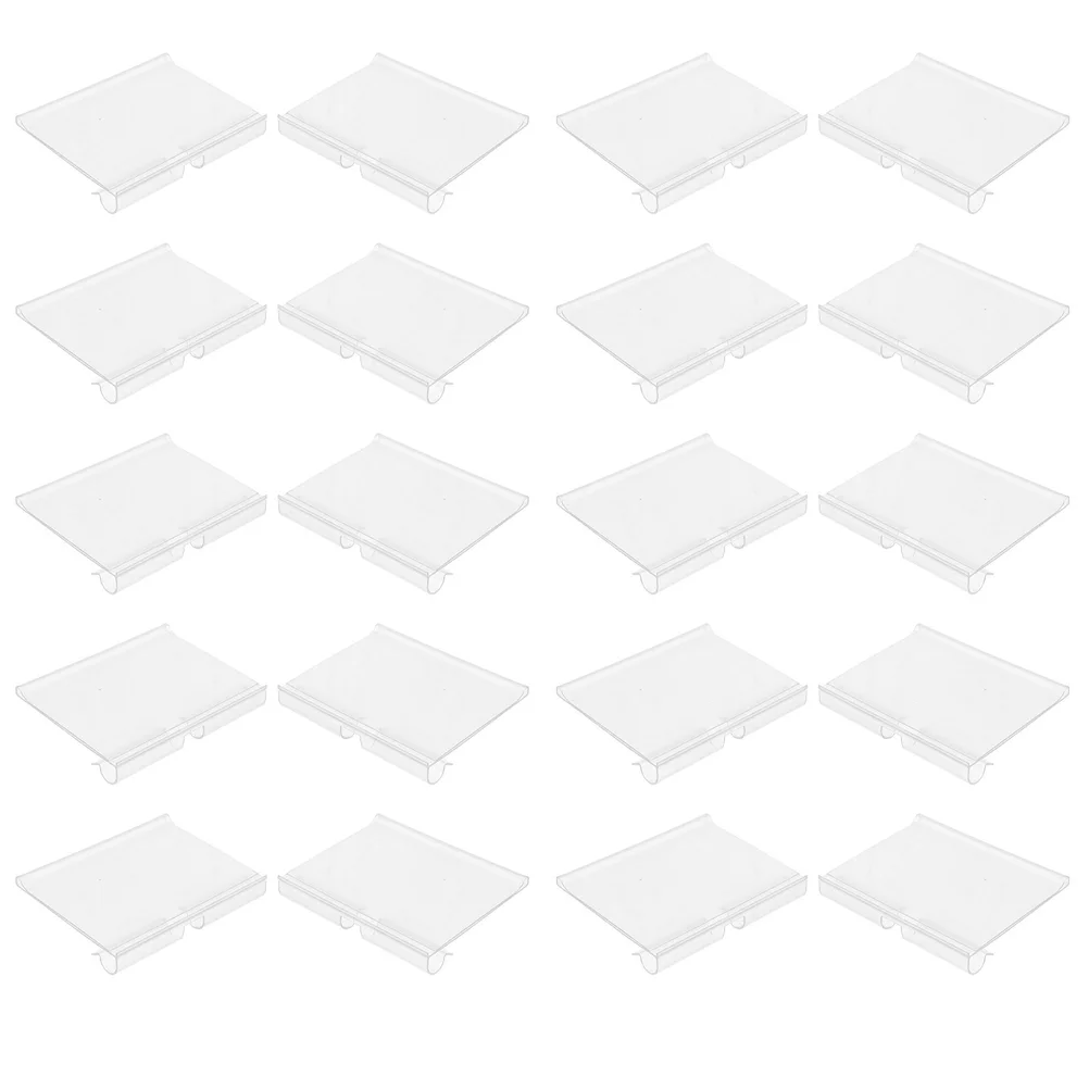 

50 Pcs Shelf Card Signage Label Holders Price Tag Tags Baskets Storage Box Pvc Clear Discount Display