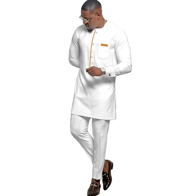 Mustapha Long Sleeve Dashiki Outfit - Image 5
