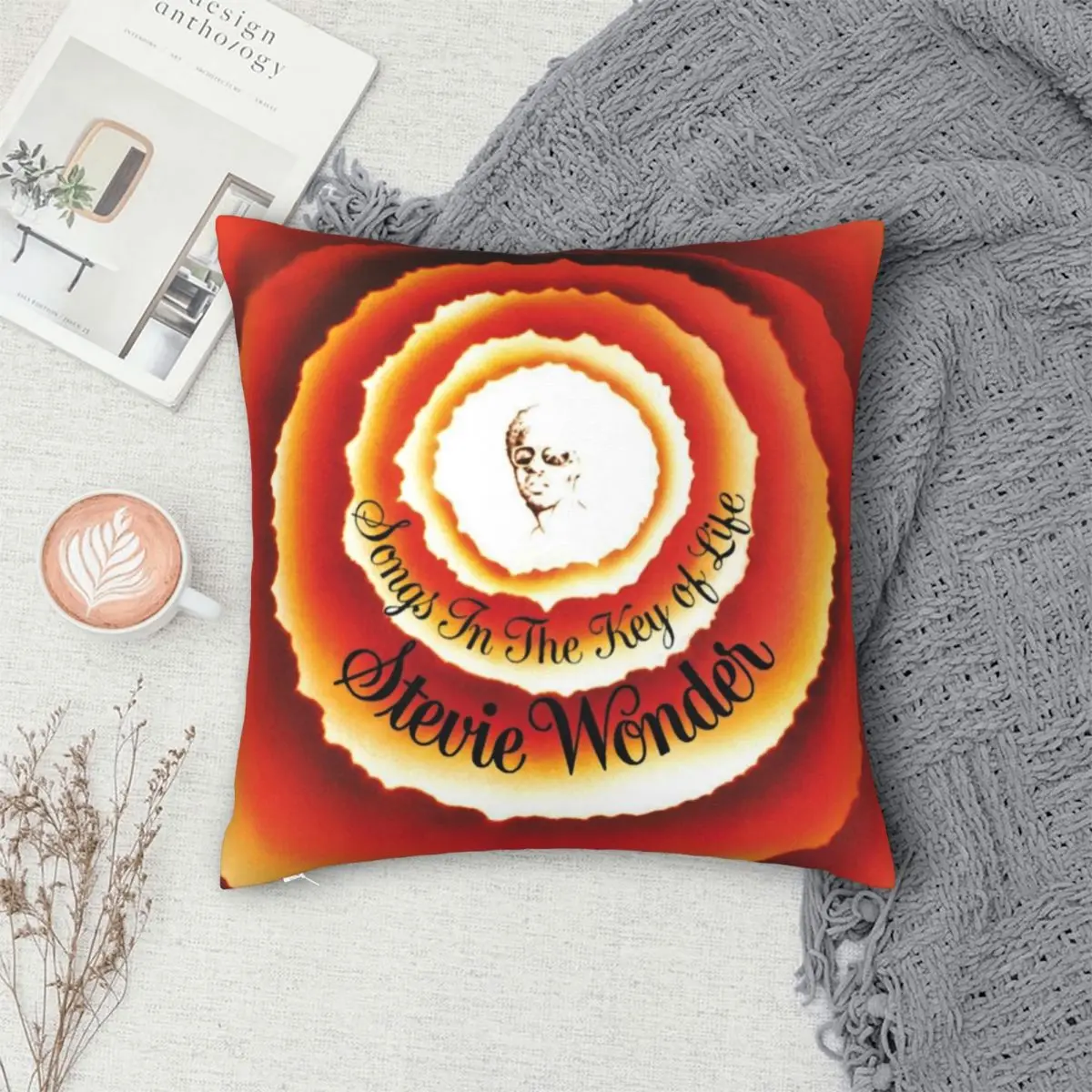 Stevie Wonder Pillowcase Polyester Linen Velvet Creative Zip Decor Throw Pillow Case Sofa Cushion Cover Wholesale 4