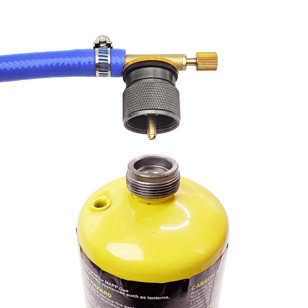 CGA600 1lb Propane MAPP Gas Adapter With EN417 (7/16"-28 UNEF) Female Gas Adapter For Connecting 8mm Inner Diameter Hose