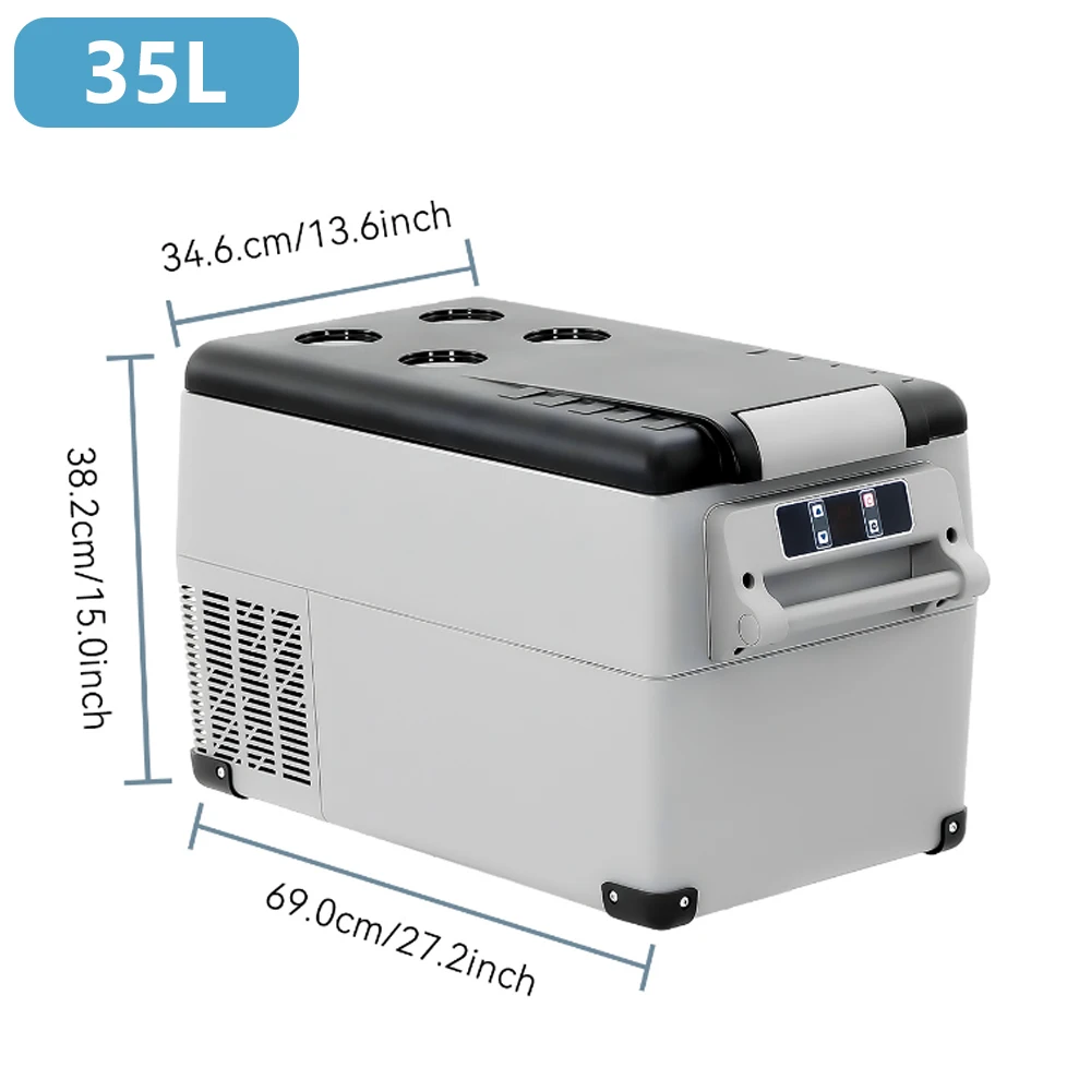 30L 35L 40L 45L 50L 55L 60L Auto-Kühlschrank 12/24V 110-240V Tragbarer Auto-Kühlschrank Gefrierschrank Eisbox für Roadtrips Camping Angeln – Detail 13