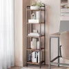 Narrow Book Shelf, Industrial Corner Shelf Storage Organizer, Slim Shelving Unit for Home Office, Living Room5-Tier, Bookcases 1