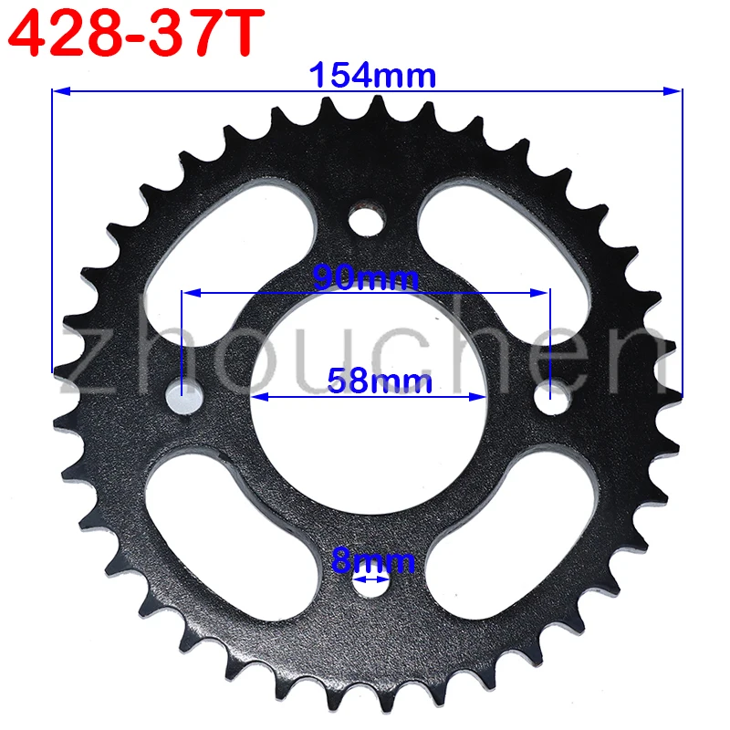 420/428 Chains 58MM 37T/41T/48T Motorcycle Chain Sprockets Rear Back Sprocket engine sprocket for ATV Quad Pit Dirt Bike Motorcycle Motor Moped