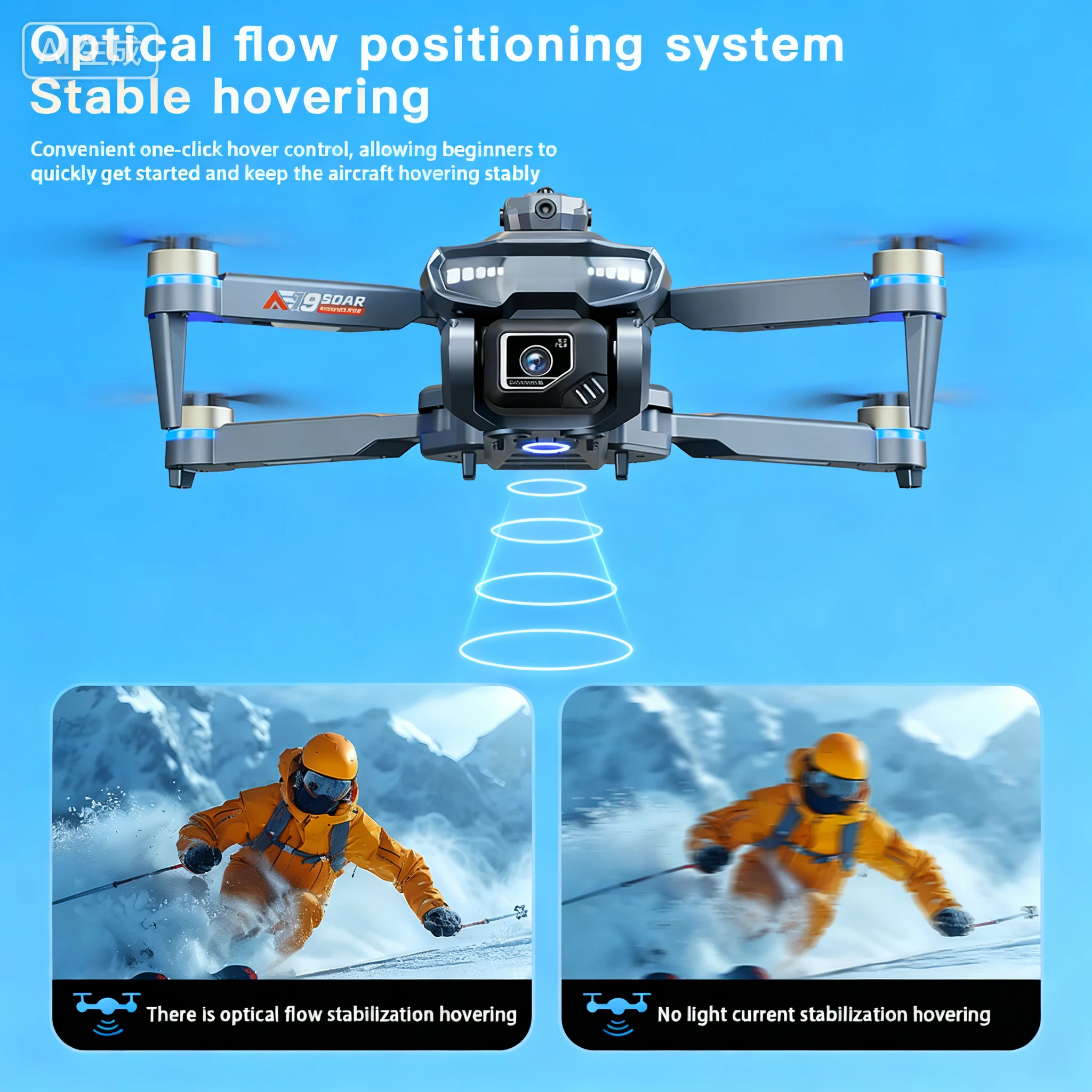 Drone avec caméra 4K, évitement d'obstacles, télécommande, pliable