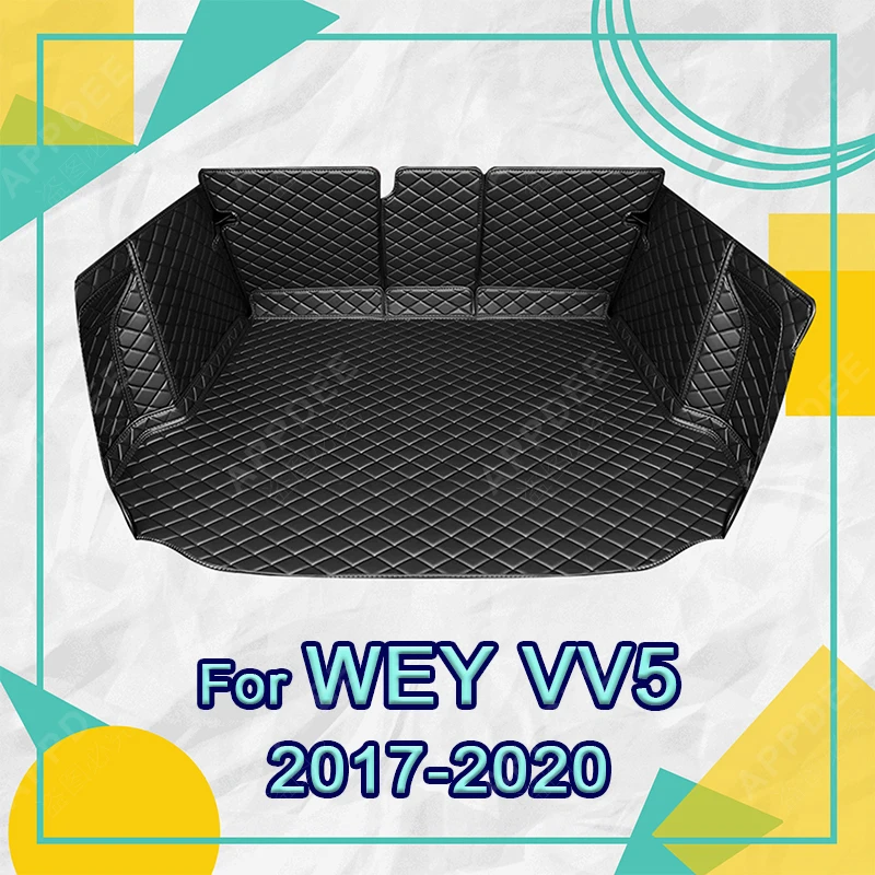 

Auto Full Coverage Trunk Mat For WEY VV5 2017-2020 19 18 Leather Car Boot Cover Pad Cargo Liner Interior Protector Accessories