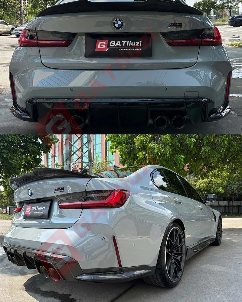 For BMW G80 M3 G82 G83 M4 OEM Style Rear Bumper Diffuser Lip Splitters ...
