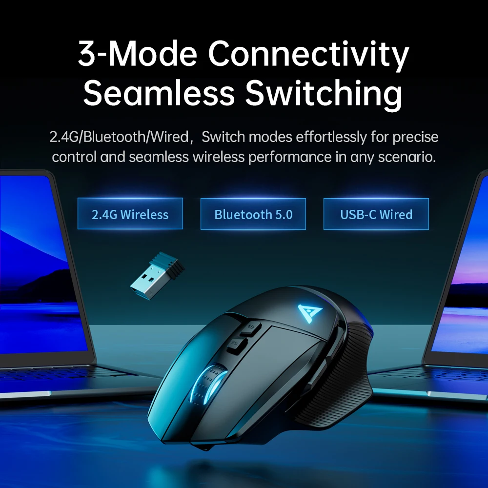 TAIDU TWG502 Gaming Mouse with RGB 2.4G Wireless Bluetooth Mouse 3Mode 14800DPI Lightweight for PC Gamer Computer Laptop wireless mouse gaming mouse