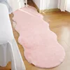 Luxury Faux Rabbit Fur Carpet For Modern Living Room Sofa Mat Soft Plush Imitation Fur Rugs Kids Bedside Foot Pad Decor Cushion 1