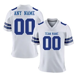 Personalized Navy Team Football Jersey with Custom Name & Number - Ideal Sports Gift - MEN - S (White 1)