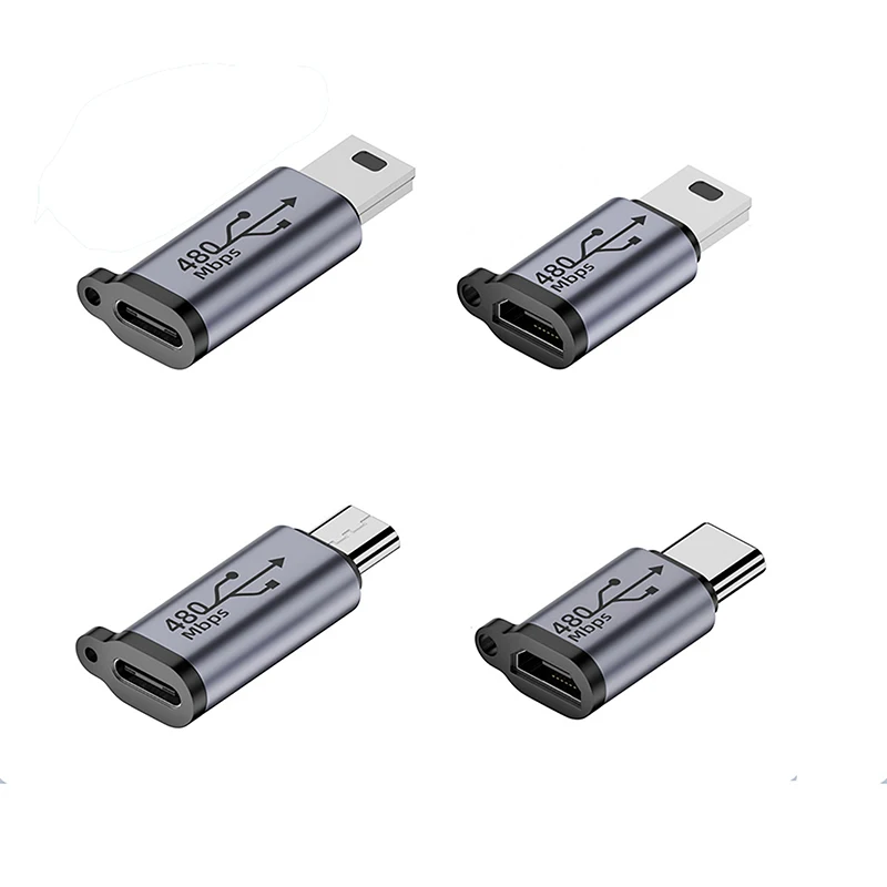 HUAHUAConnect 새로운 USB-C 암-마이크로 USB 수 어댑터 1개, 휴대폰, 태블릿 및 카메라용 범용 충전 및 데이터 변환기