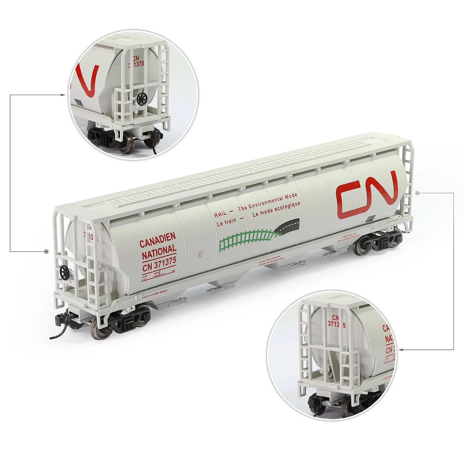 Evemodel Wagen 1pc Modelle isen züge ho Maßstab 1:87 4-fach überzogenes Getreide trichter auto rollendes Material c8744 – Detail 2