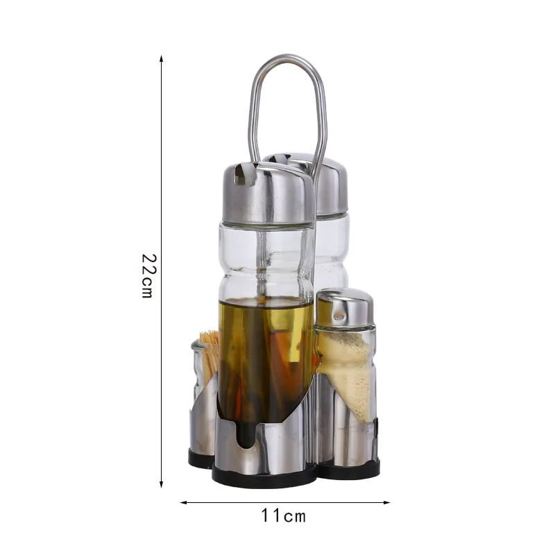 Kitchen Spice Bottle Set Dinner Table Glass Seasoning Jars Spice Rack Set